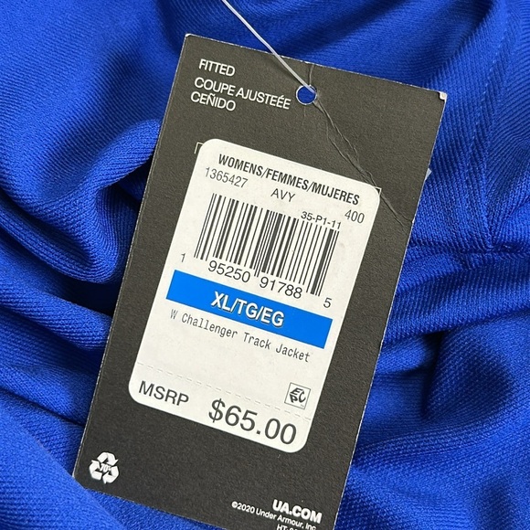 Under Armour Women’s Challenger Fitted Track Full Zip Jacket Size XLarge NWT - Picture 6 of 12